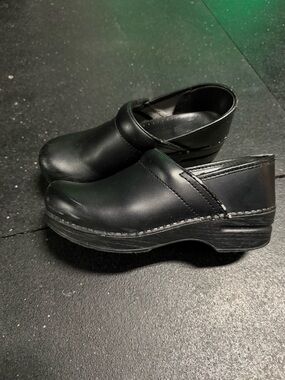 Dansko Black Leather Clogs